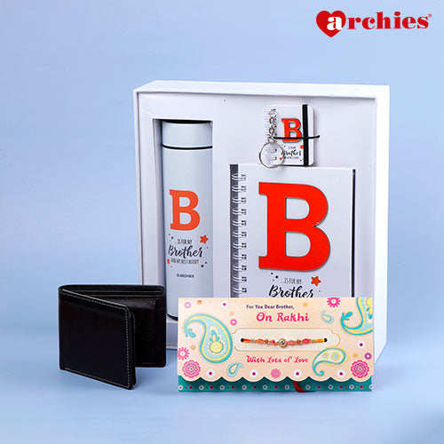 Beautiful Brother Gift Set with Rakhi Mailer