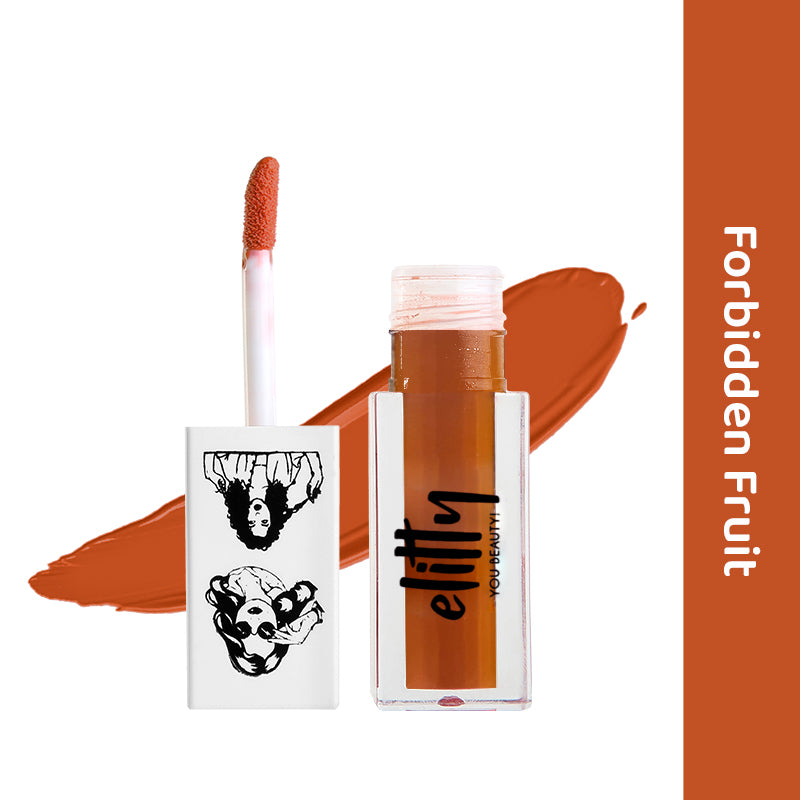 Elitty Rusty Orange Liquid Matte Lipstick | Transferproof, Smudgeproof & Lightweight | Forbidden Fruit - 4 ML