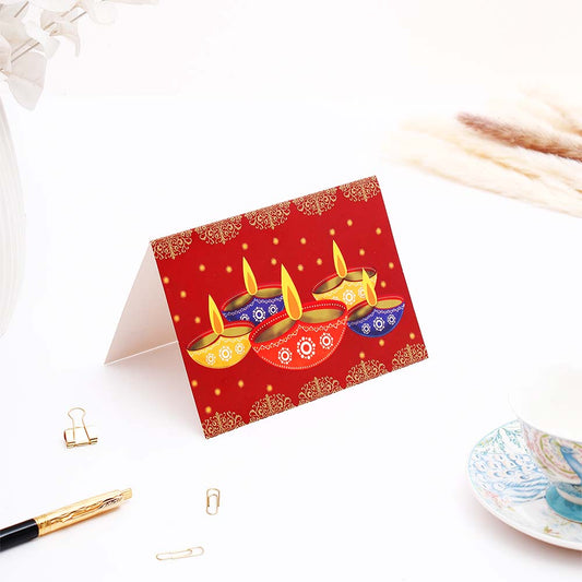 Diwali Joy Seasons Greeting Card Pack Of 10
