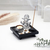 Silver Ganesha Incense Stick Holder