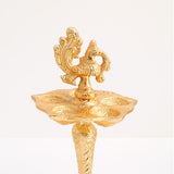 Peacock Golden Diya Jyoti Stand