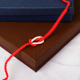 Knotted Beads White Rakhi