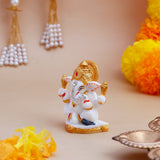 Shree Ganesha White and Golden Idol