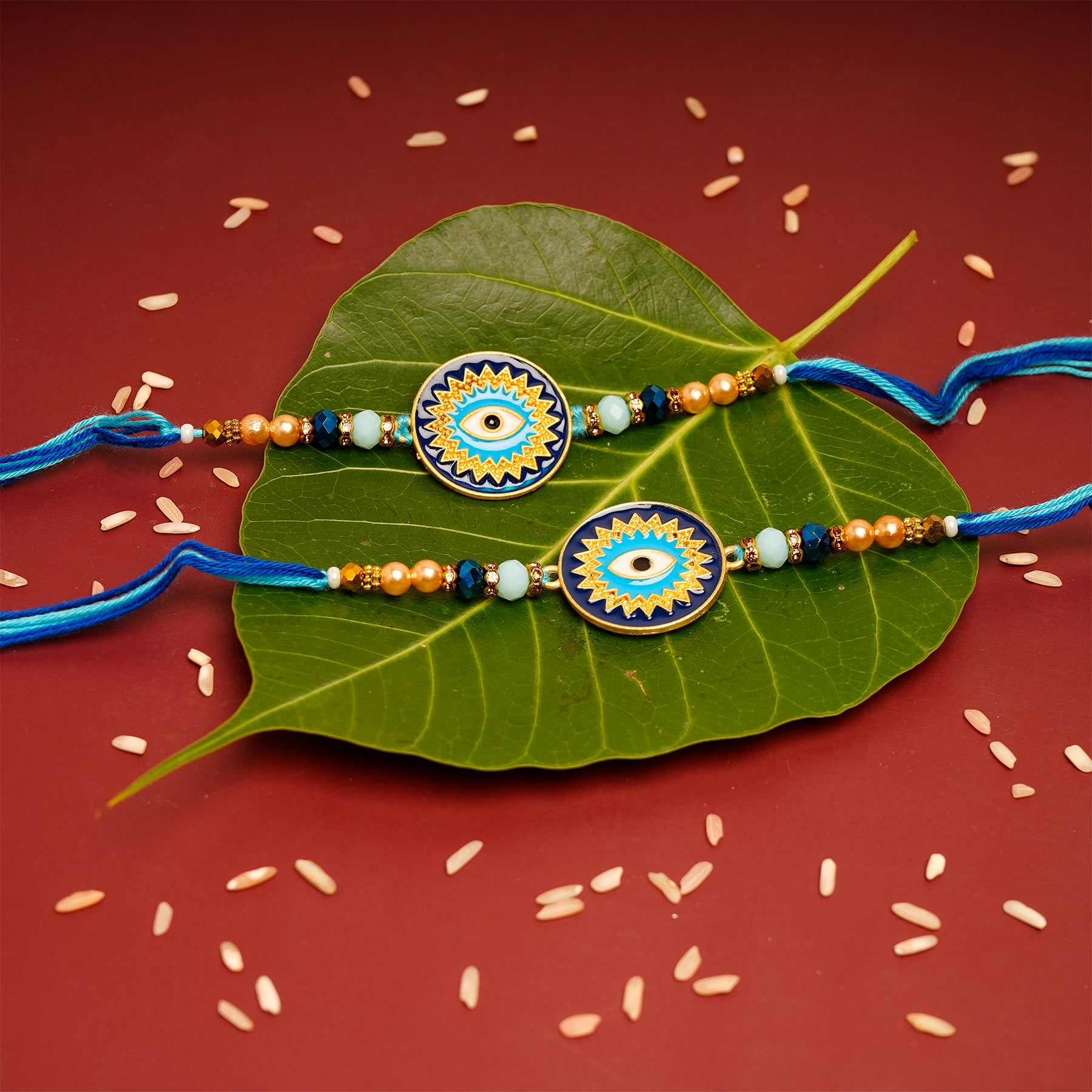 Traditional Evil Eye Rakhi Pack of 2