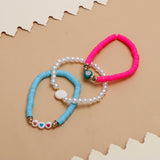 White Pearls Multi Layer Bracelet Set