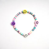 Pastel Loop Smiley Bead Friendship Bracelet
