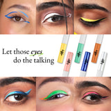 Elitty Pastel Pop Eyeliner Combo (Peach, Lilac Purple, Cyan Green), 4 ml each