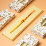 Knotted Beads Orange Rakhi