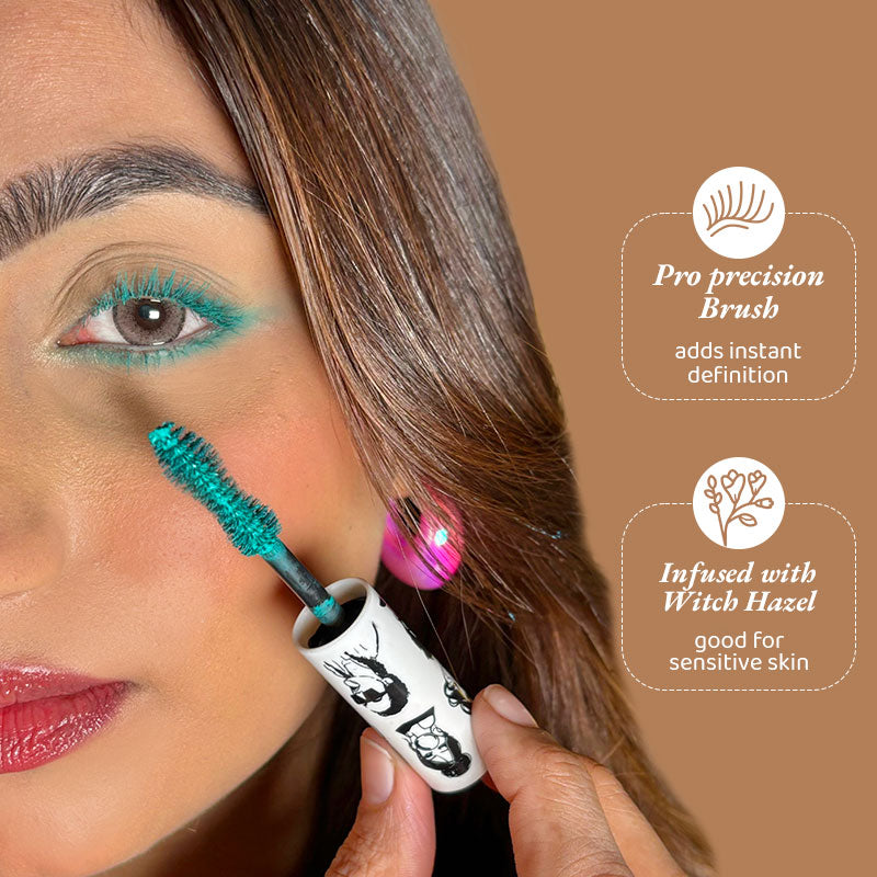 Elitty Teal Pop Colored Lush Lashes Mascara - Queen Energy - 5 gm