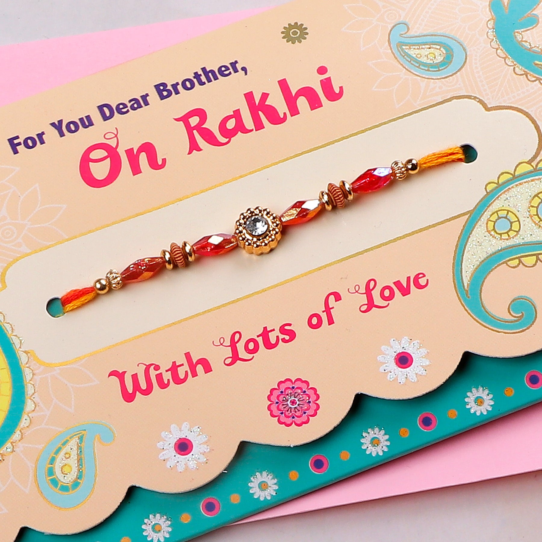 Wonderful Rakhi mailer with Roli chawal and Envelope Pack of 3