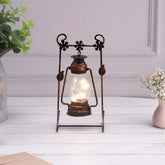 Metal Lantern with Glass Jar Light