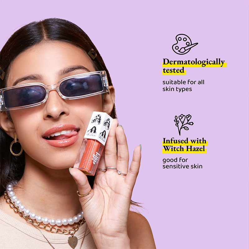 Elitty Jelly Lips- Nude Lip Gloss for High Shine, Glossy Finish - Pretty Woke (4ml)