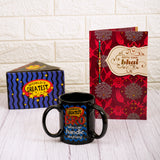 Happy Rakhi Bhai Greeting Card With Three Handle Mug