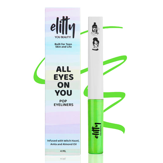 Elitty Neon Green Matte Pop Coloured Eyeliner -Mean Money (4ml)