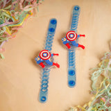 Captain America Blue Rubber Kids Rakhi Pack of 2