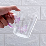 Purple Butterfly Charmed Glass Mug