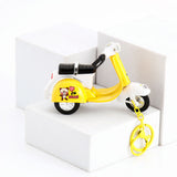 Yellow Two Wheeler Keychain