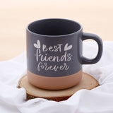 Best Friends Forever Quoted Cork Base Grey Mug