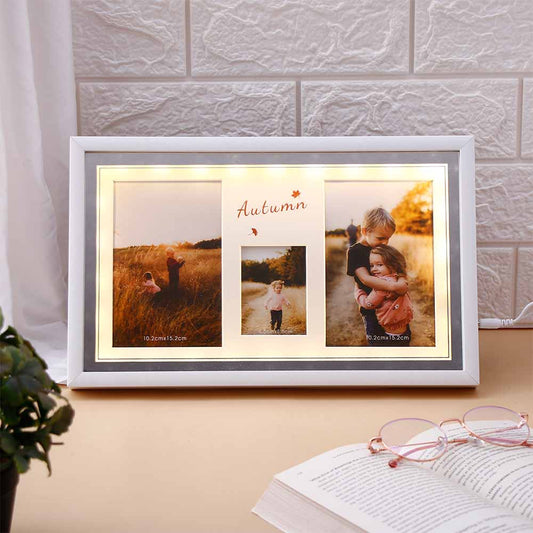 Autums Embrace Triple Space LED Photo Frame