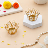 Floral Metal Diya Pack of 2