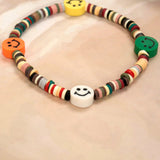 Colour Loop Smiley Bead Friendship Bracelet