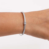Statement Square Silver Bracelet