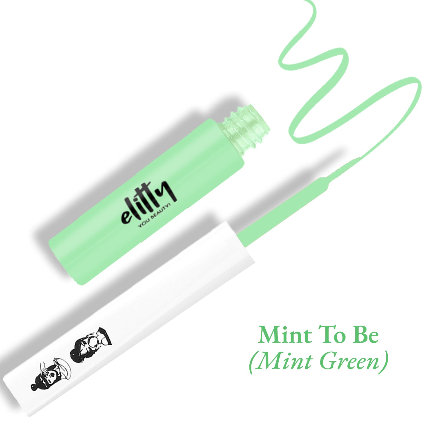 Elitty Mint Green Matte Pop Coloured Eyeliner - Mint To Be (4ml)