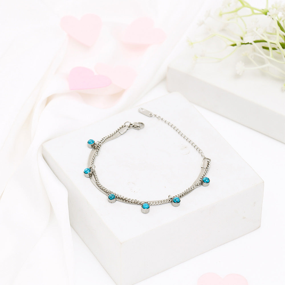 Statement Blue Stone Bracelet