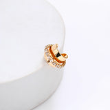 Rinestone Emblished Golden Earcuffs