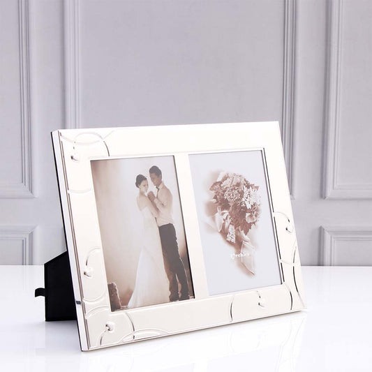 Twin Space Romantic Silver Photo Frame