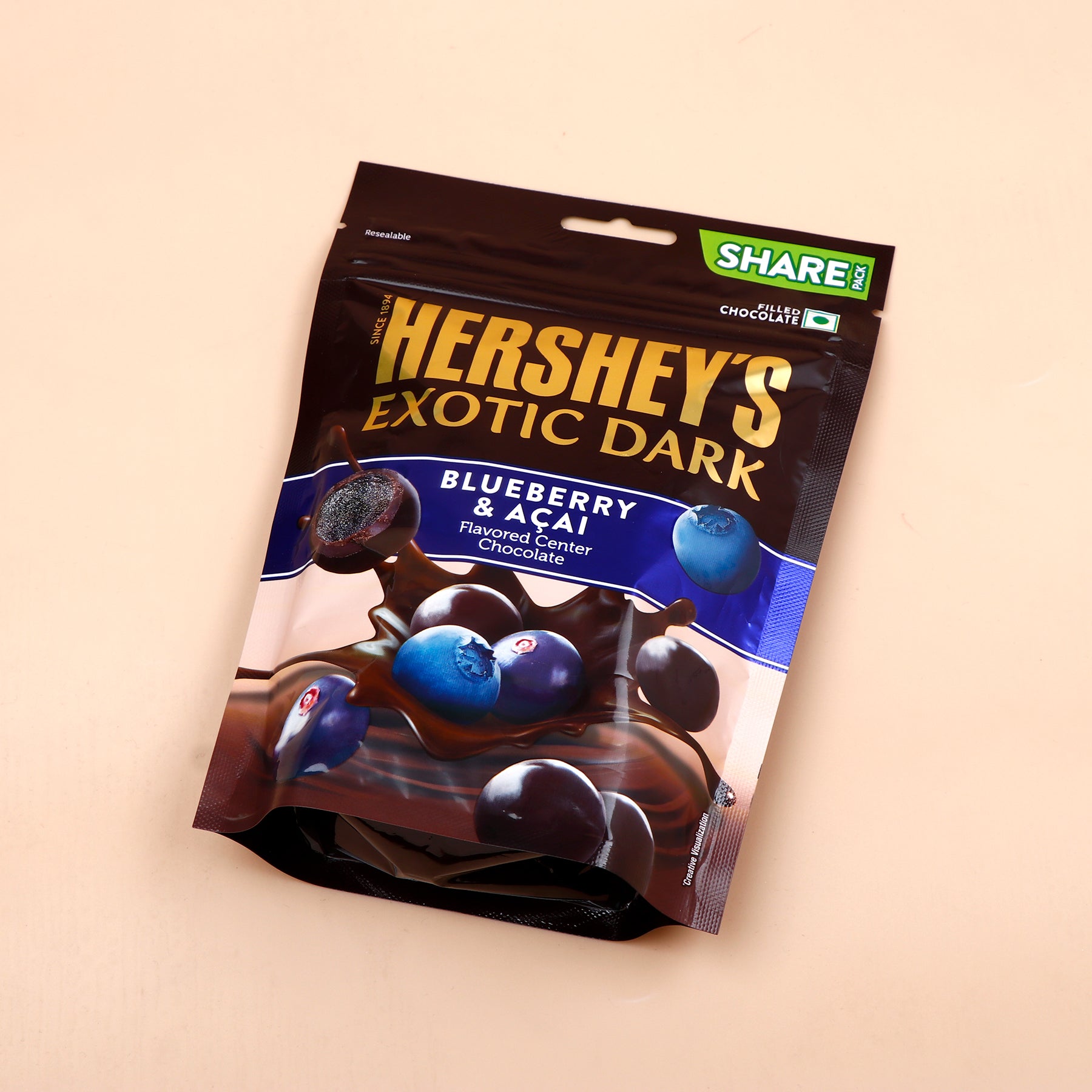 Hersheys Exotic Dark Blueberry and Acai Chocolate 100 GM