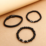 Evil Eye Black Beaded Multilayer Bracelet