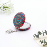 Abstract Multicoloured Compact Mirror