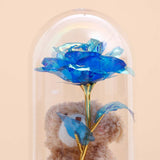 Blue Teddy LED Glass Jar Showpiece