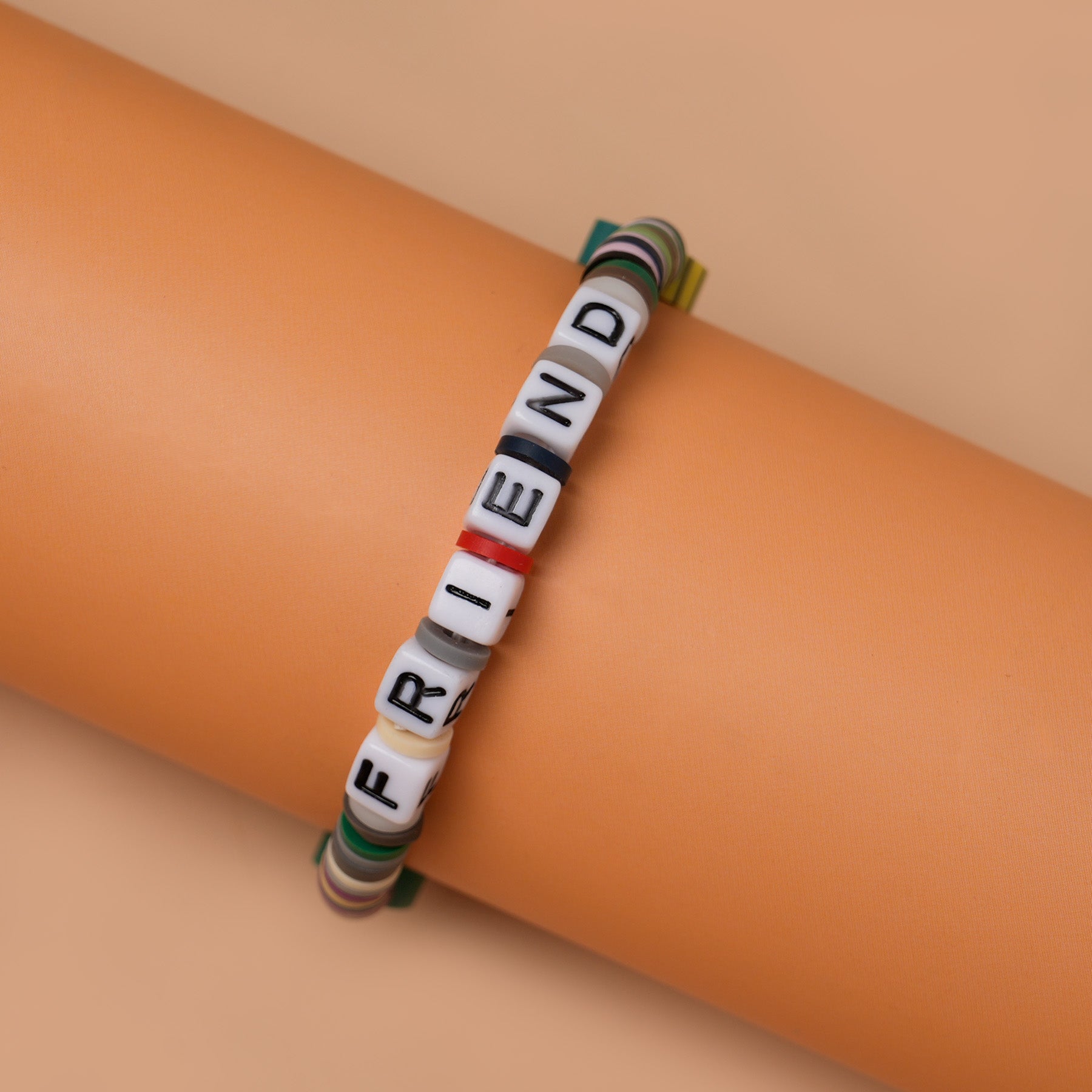Grey Tone Loop Fruit Bead Friendship Bracelet