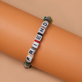 Grey Tone Loop Fruit Bead Friendship Bracelet