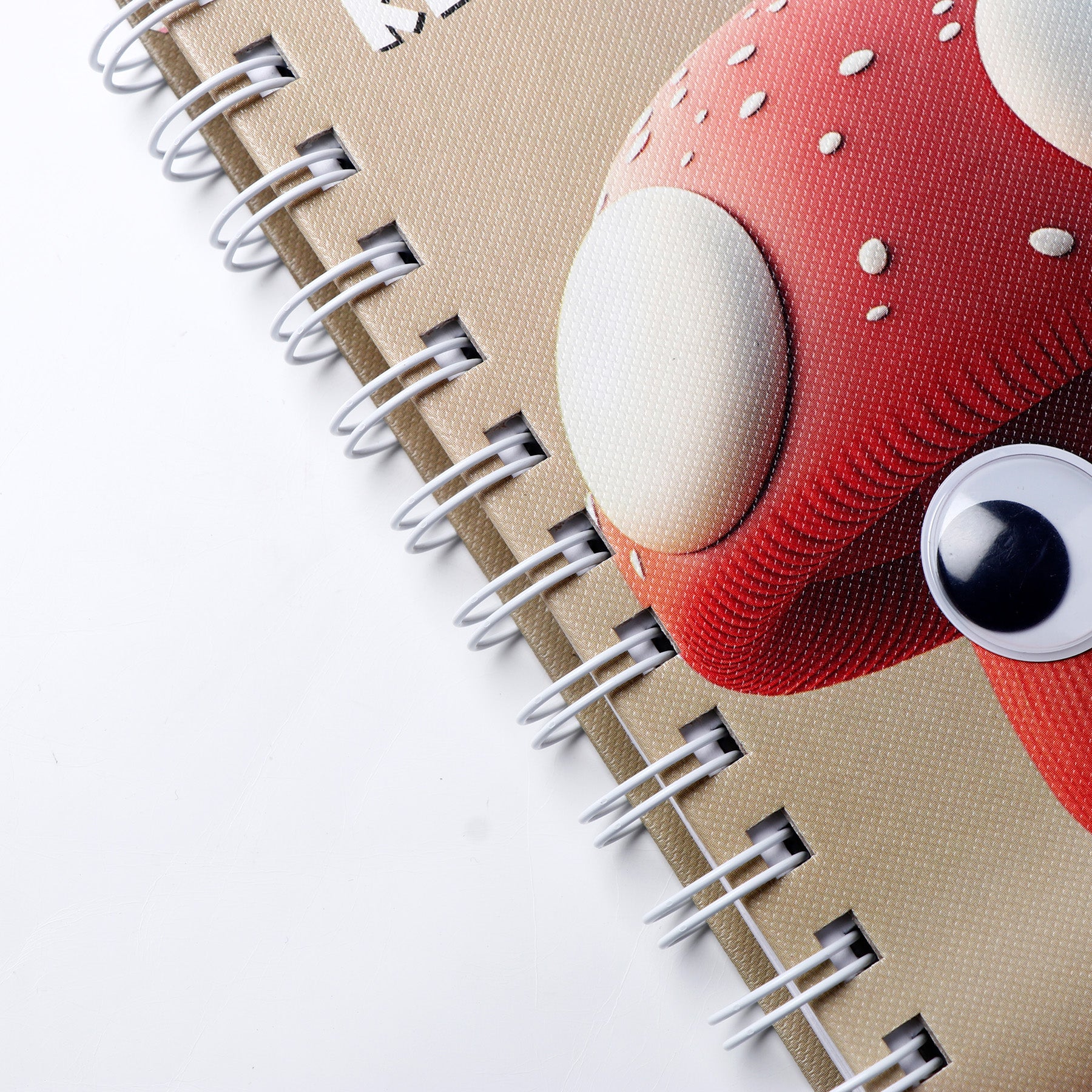 Mushroom Theme Googli Eyes Spiral Notebook