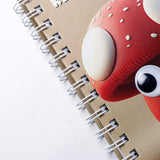 Mushroom Theme Googli Eyes Spiral Notebook