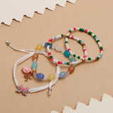 Butterfly Charm Multi Layer Bracelet Set