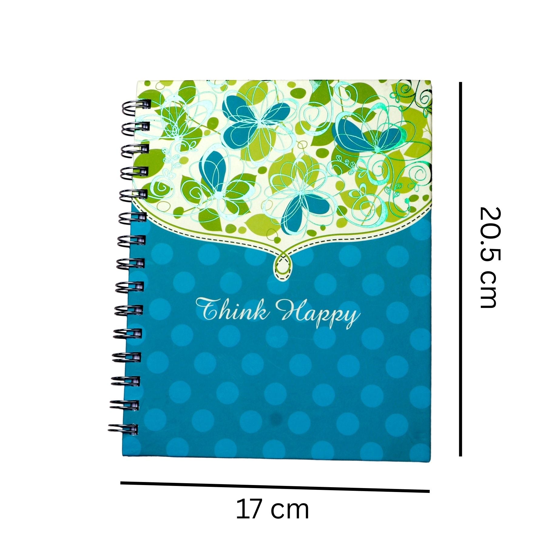 Think Happy Quoted Spiral Notebook