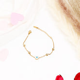Elegant Evil Eye Golden Bracelet