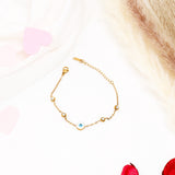 Elegant Evil Eye Golden Bracelet