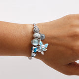 Aqua Magic Charms Silver Bracelet