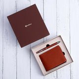 Rusted Brown Wallet And Pen Gift Set