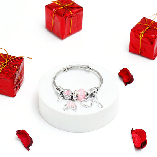 Mermaid Charms Silver Bracelet