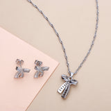 Promise Knot Pendant with Earring Set