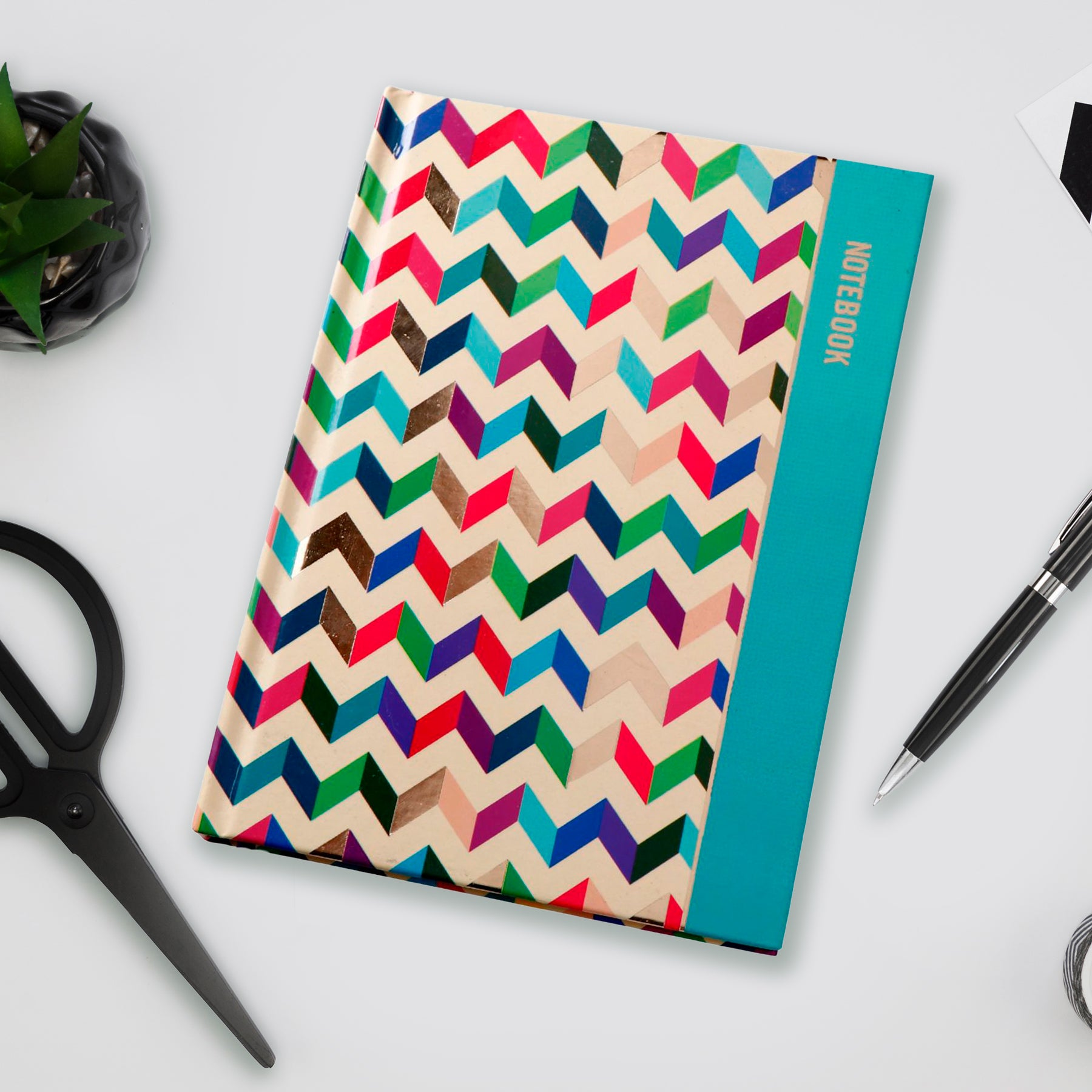 Zig Zag Printed Colourful Notebook