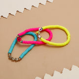 Golden Charm Colourful Multi Layer Bracelet Set