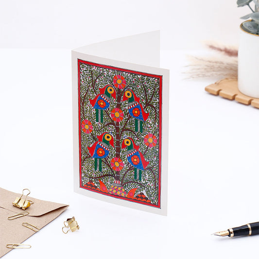 Birds on Branches Seasons Greeting Card