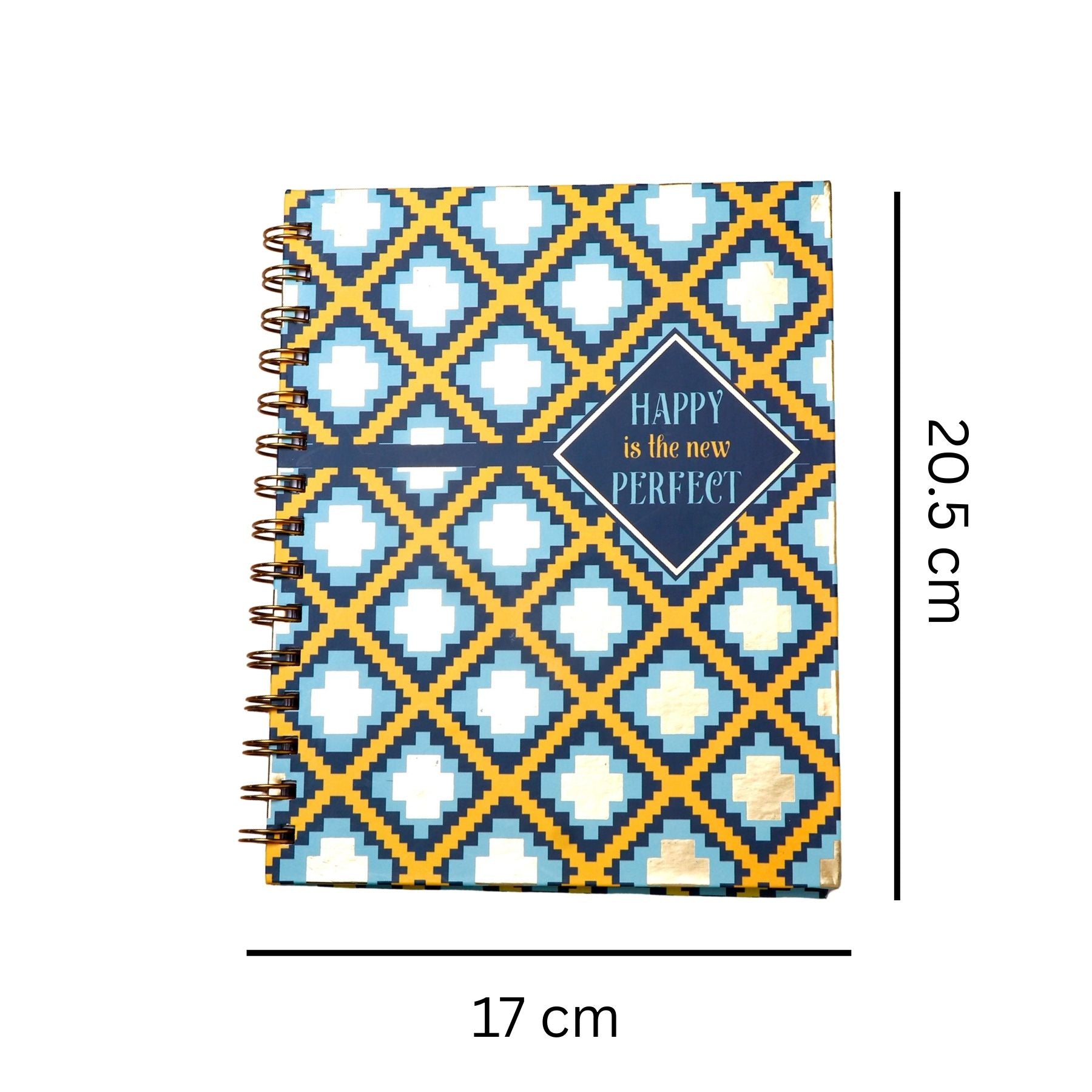 Happy is the New Perfect Quoted Spiral Notebook